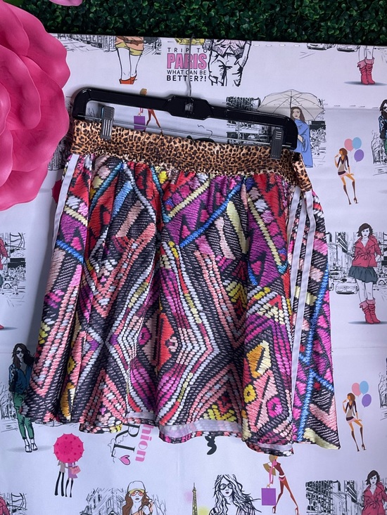 adidas Dresses & Skirts - adidas Multicolor Geometric Circle Skirt with Leopard Waistband